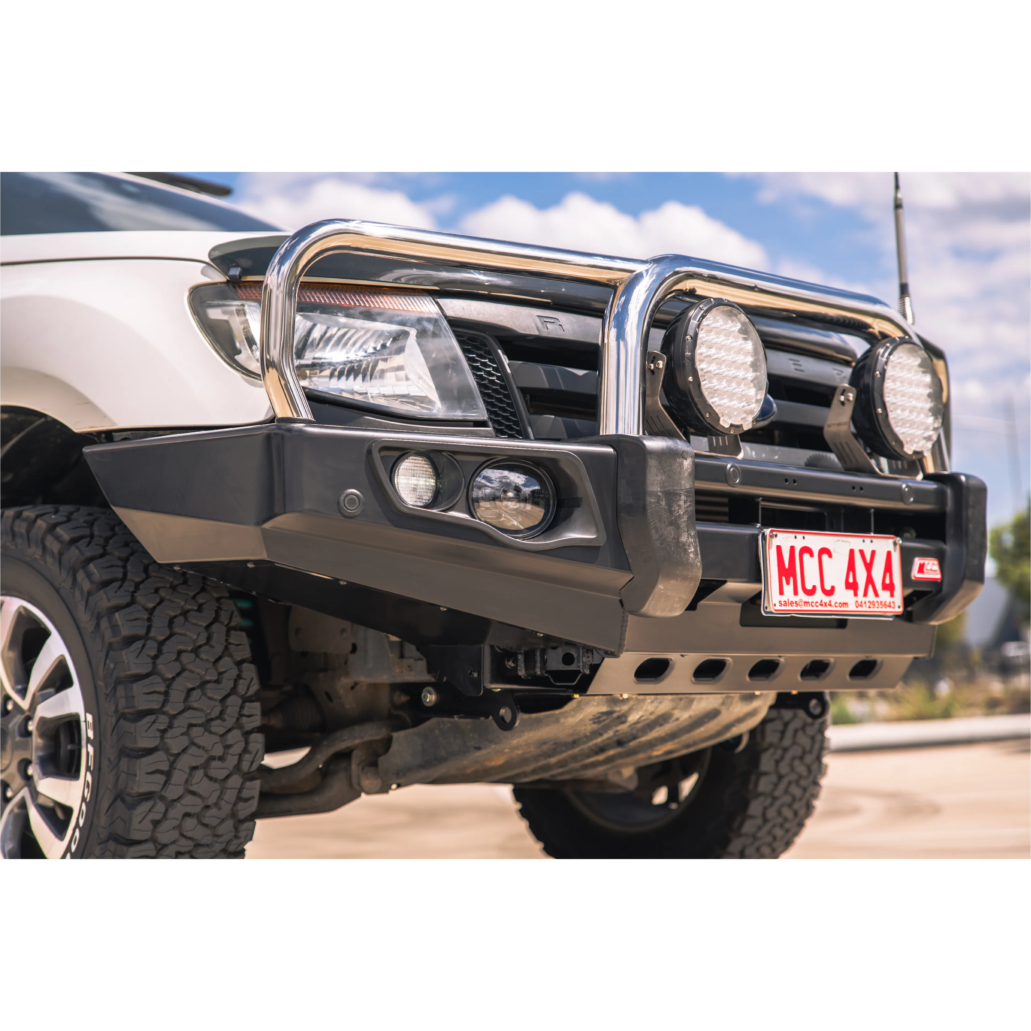 Ranger PX 1 2011-2015 707-01 Falcon Bull Bar Triple Stainless Loops Package (LED Foglight) - SKU MCC-05003-701FOGUP - Image 5