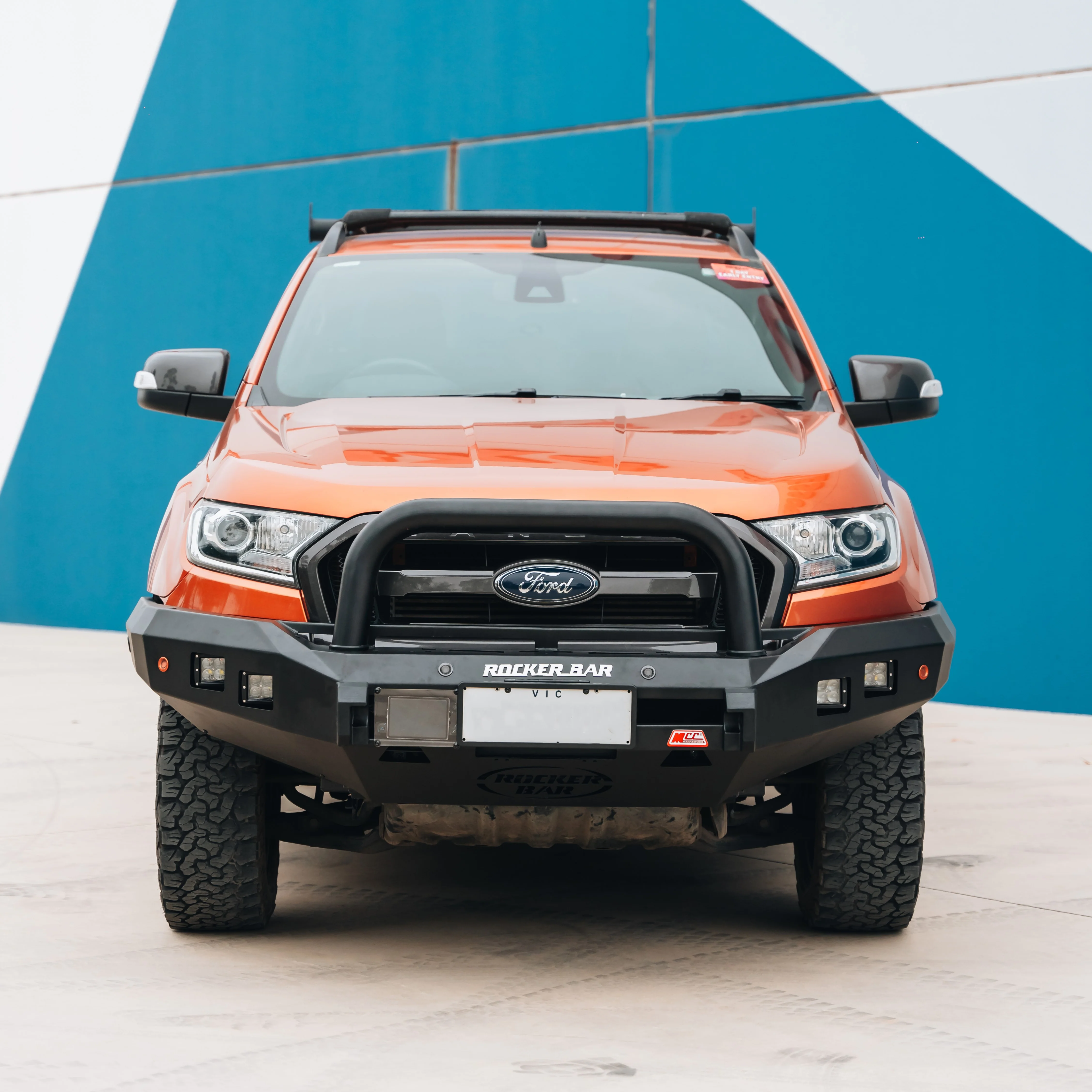 Ranger PX 2 2016-2019 Tech Pack 078-01SQSBL Rocker Bull Bar Single Sand Black Loop Package - SKU MCC-05006-7801SQSBLTP - Image 3