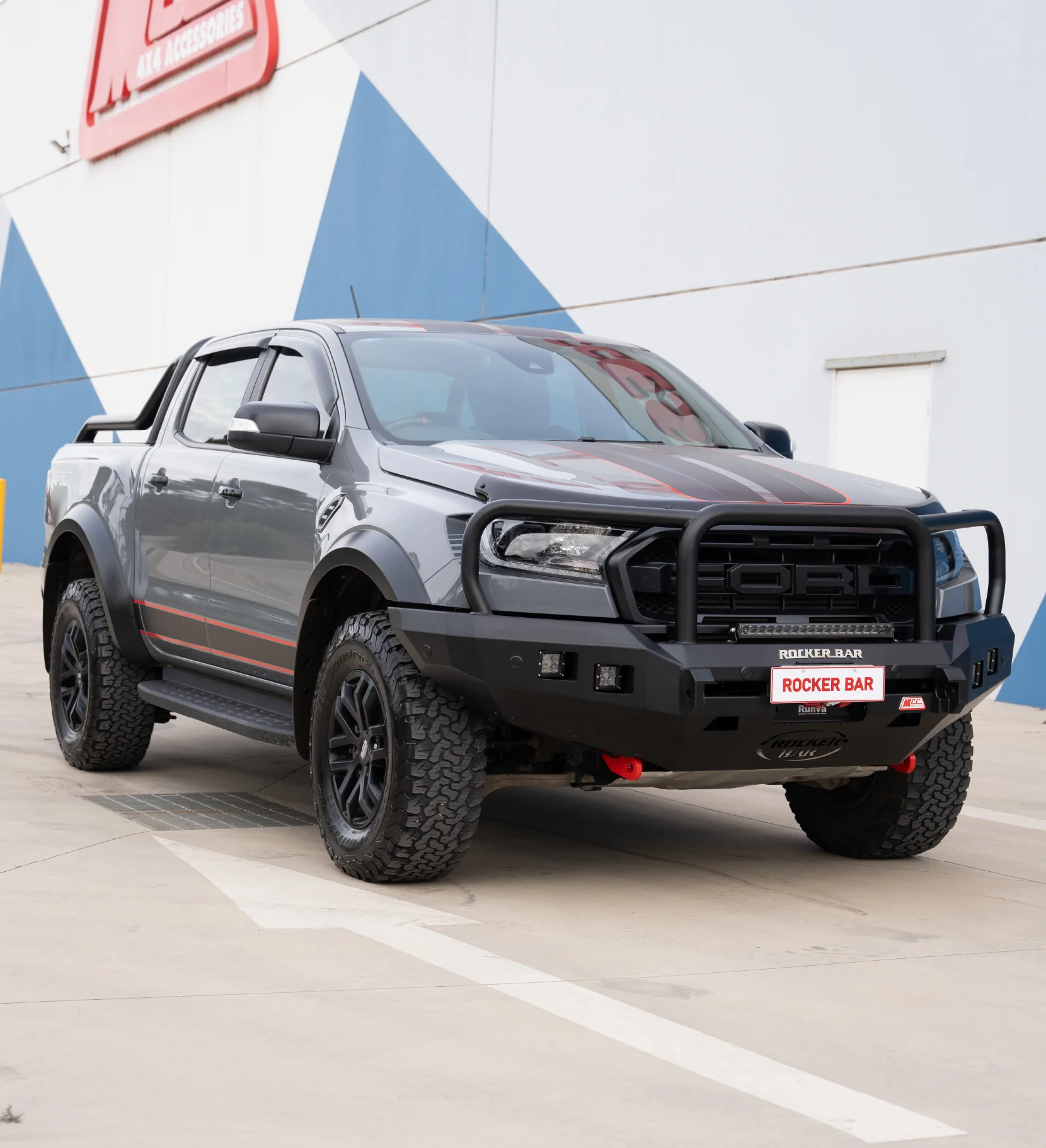Ranger Raptor 2018-2021 078-02SQ Rocker Bull Bar Triple Loops Package - SKU MCC-05008-7802SQ - Image 6