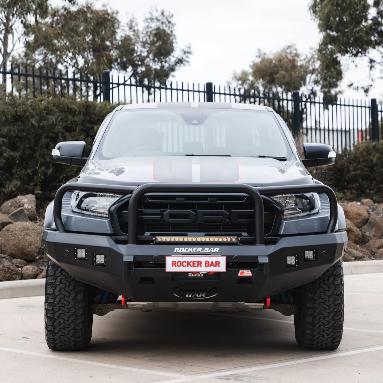 Ranger Raptor 2018-2021 078-02SQ Rocker Bull Bar Triple Loops Package - SKU MCC-05008-7802SQ - Image 7