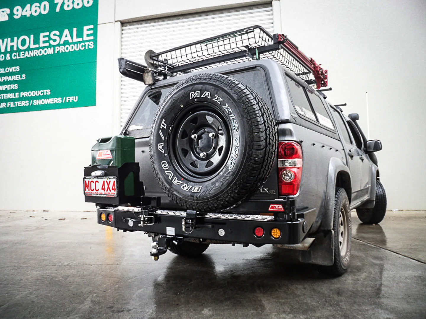Rodeo RA RA7/ Colorado RC/ GW V200 2003-2011 022-02 Rear Wheel Carrier Single Jerry Can Holder Package - SKU MCC-07001-202PK2 - Image 2