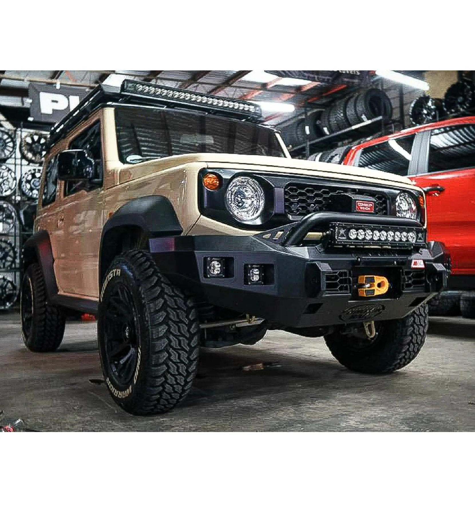 Suzuki Jimny 2019-Present 078-01SQ Rocker Bull Bar No Loop Package - SKU MCC-15001-7801SQ - Image 3