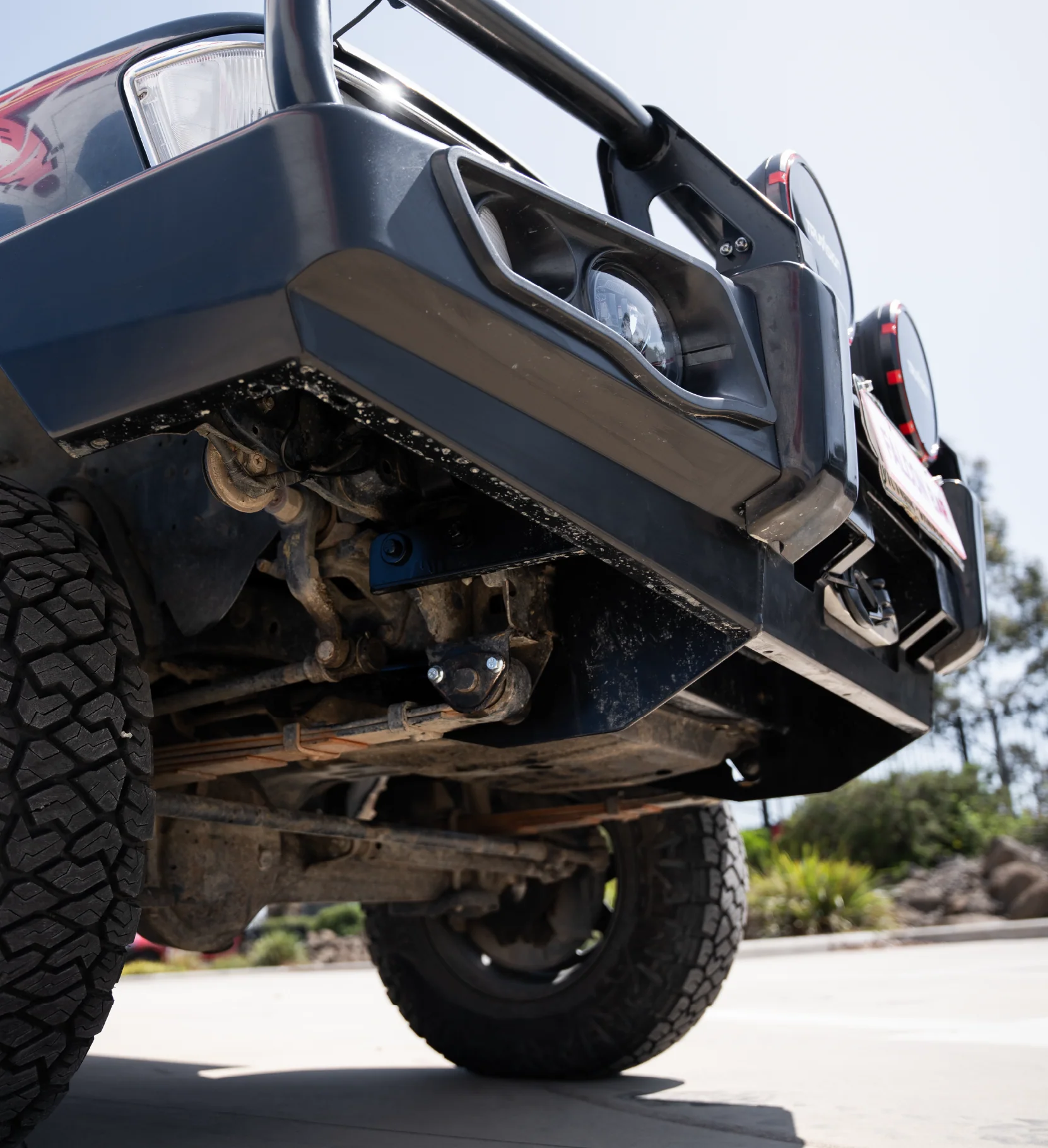 Toyota Hilux 1988-1997 LN105/LN106 (Live) - 707-02 Falcon Bull Bar Black A-Frame Package (LED Foglight) - SKU MCC-01000-702FOG - Image 13