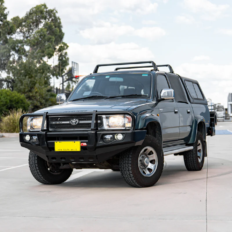 Toyota Hilux 1997-2004 707-02 Falcon Bull Bar Black A-Frame Package (LED Foglight) - SKU MCC-01001-702FOGUP - Image 3