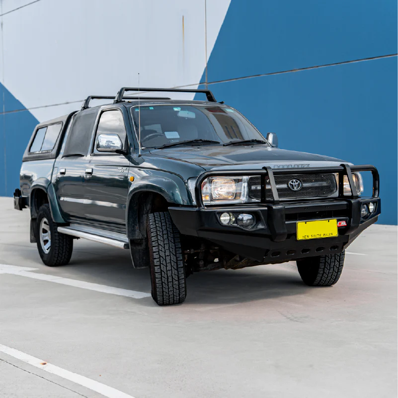 Toyota Hilux 1997-2004 707-02 Falcon Bull Bar Black A-Frame Package (LED Foglight) - SKU MCC-01001-702FOGUP - Image 4