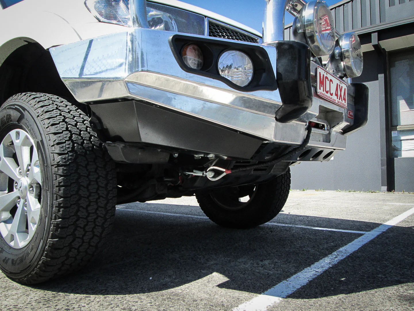 Triton/Challenger 2006-2015 06-15 707-01A Alloy Falcon Bull Bar Triple Loops Package (LED Foglight) - SKU MCC-02002-701AW - Image 4
