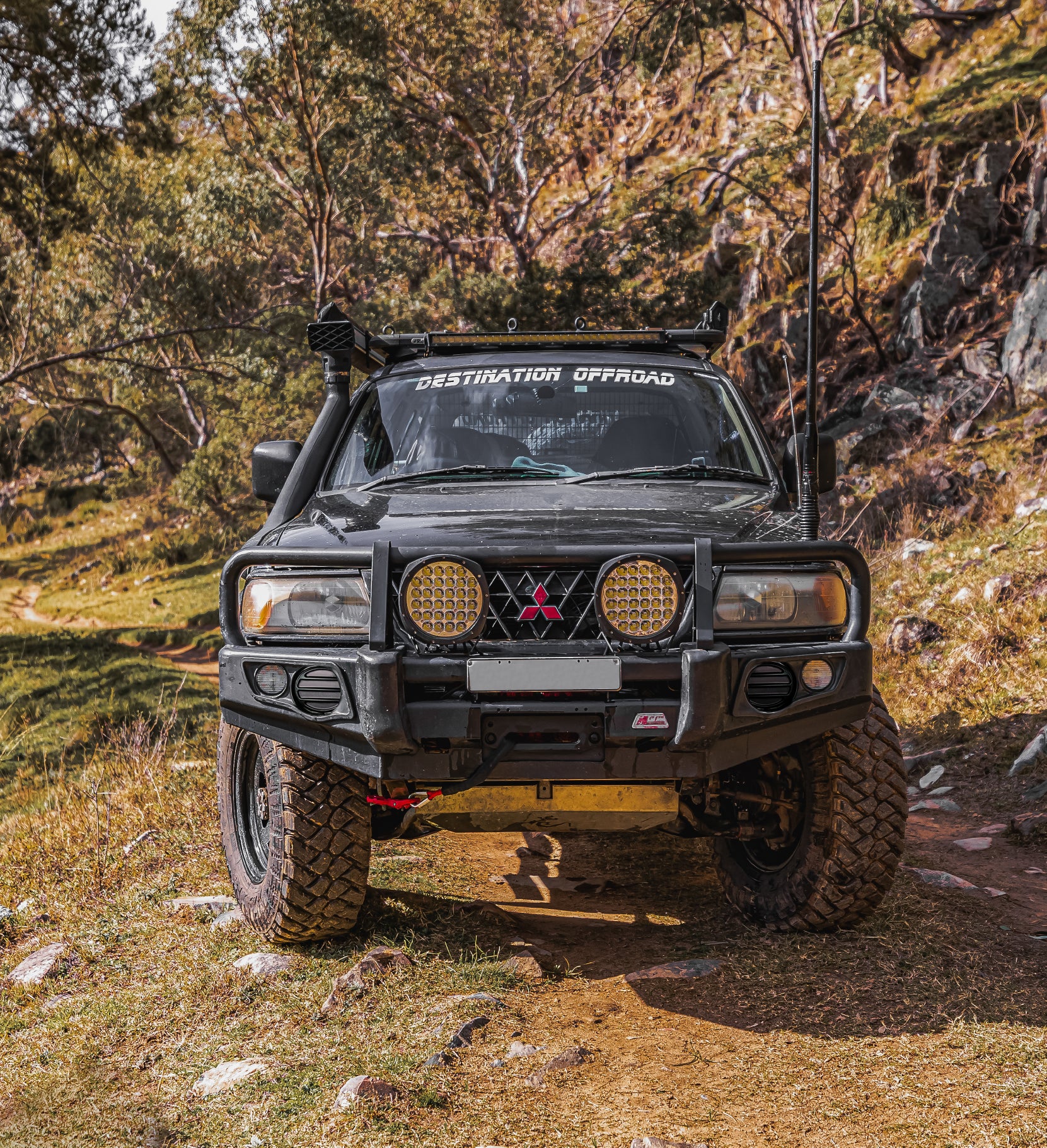 Triton/Challenger MK/PA 1996-2006 707-02 Falcon Bull Bar Black A-Frame Package (No Foglight) - SKU MCC-02001-702UP - Image 3