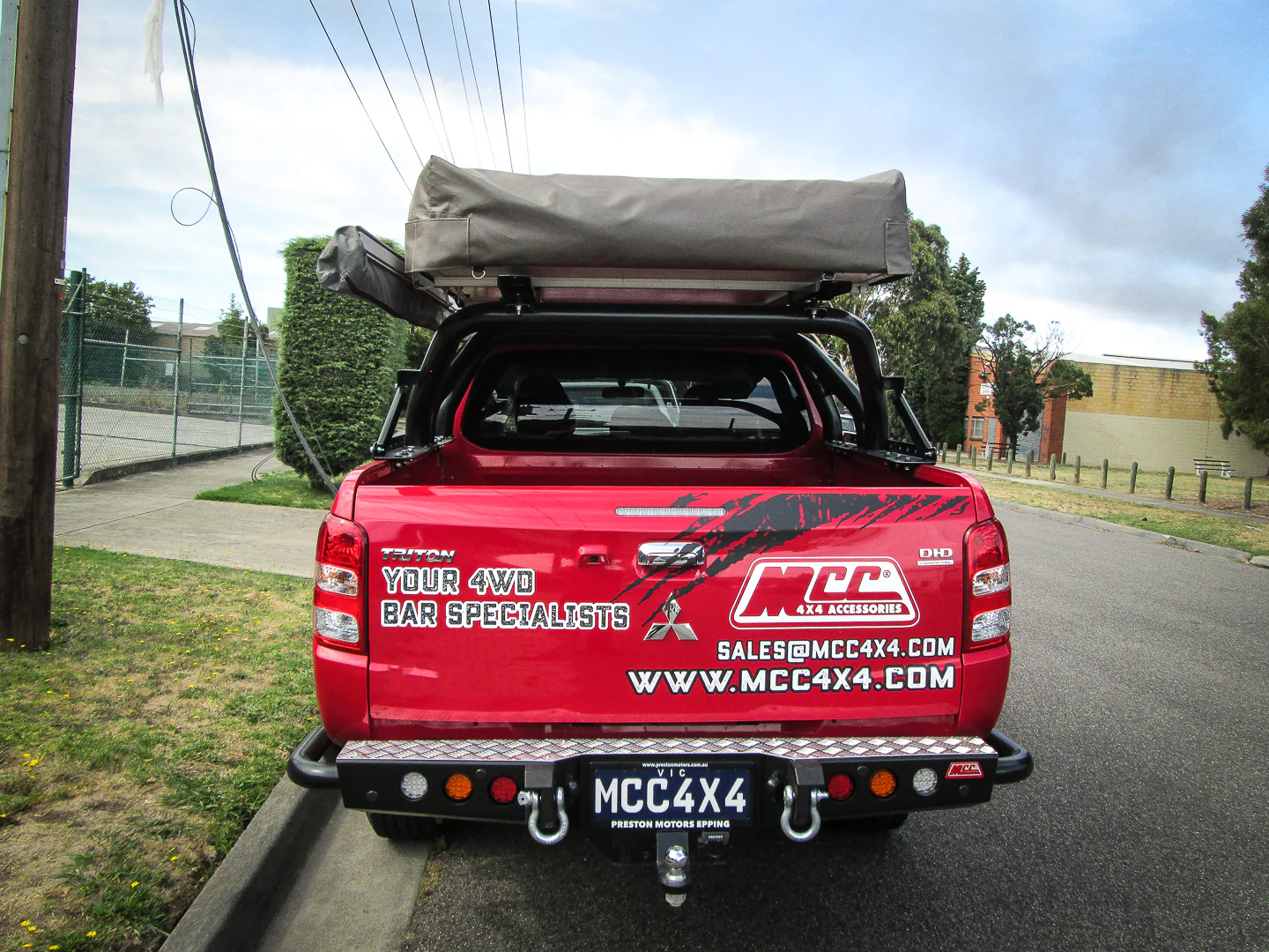Triton MQ 2015-2019 03205BTR Swing Sport Bar Black Tube with Roof Rack Package - SKU MCC-02008-05B185TR - Image 5