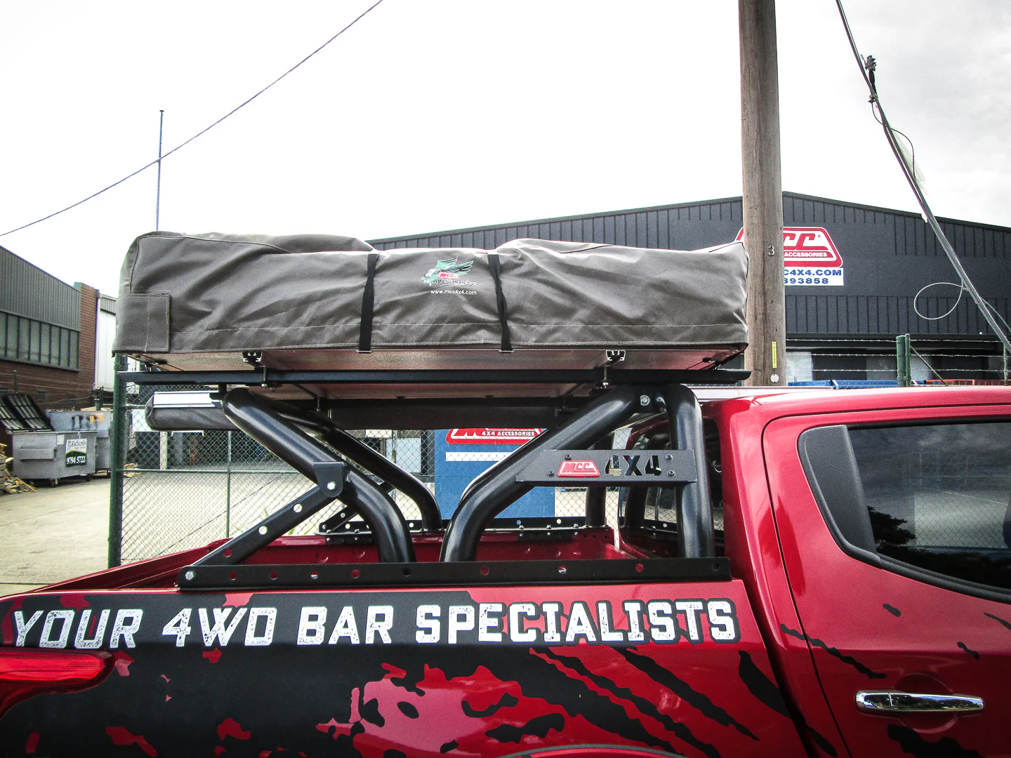 Triton MQ 2015-2019 03205BTR Swing Sport Bar Black Tube with Roof Rack Package - SKU MCC-02008-05B185TR - Image 6