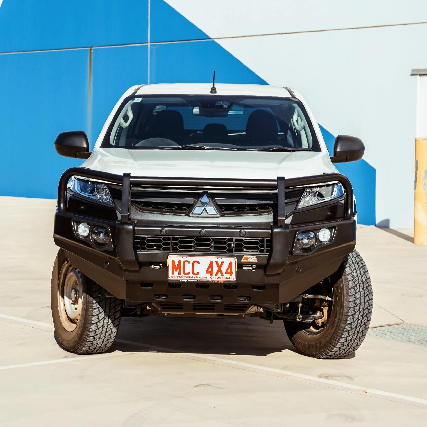 Triton MR 2019-Present 707-02 Falcon Bull Bar Black A-Frame Package (LED Foglight) - SKU MCC-02011-702FOGUP - Image 3