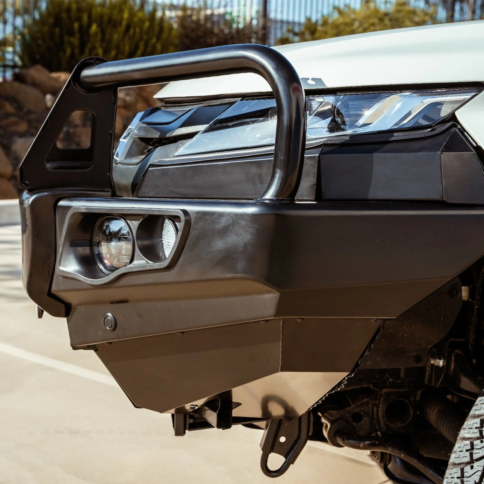 Triton MR 2019-Present 707-02 Falcon Bull Bar Black A-Frame Package (LED Foglight) - SKU MCC-02011-702FOGUP - Image 5