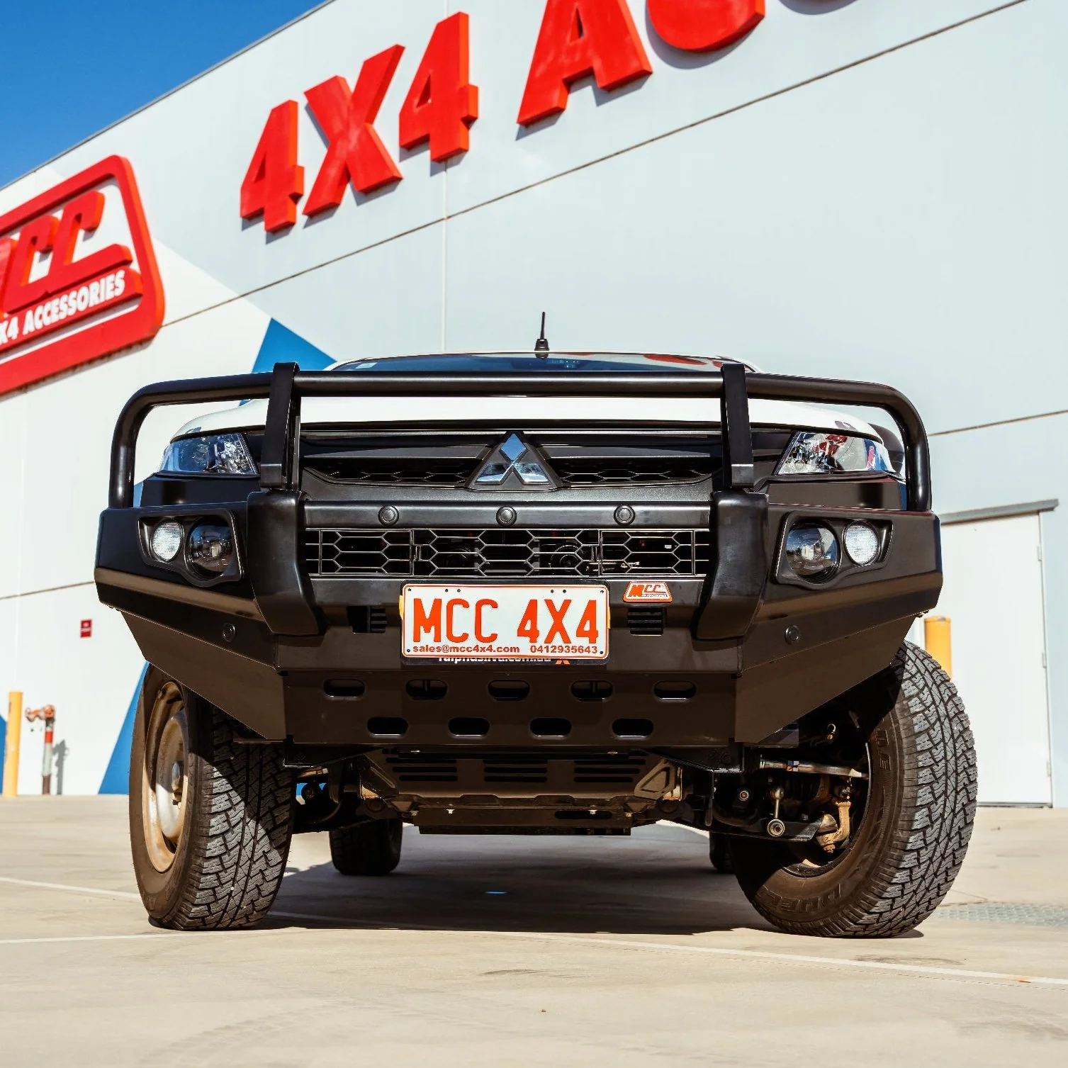 Triton MR 2019-Present 707-02 Falcon Bull Bar Black A-Frame Package (LED Foglight) - SKU MCC-02011-702FOGUP - Image 6