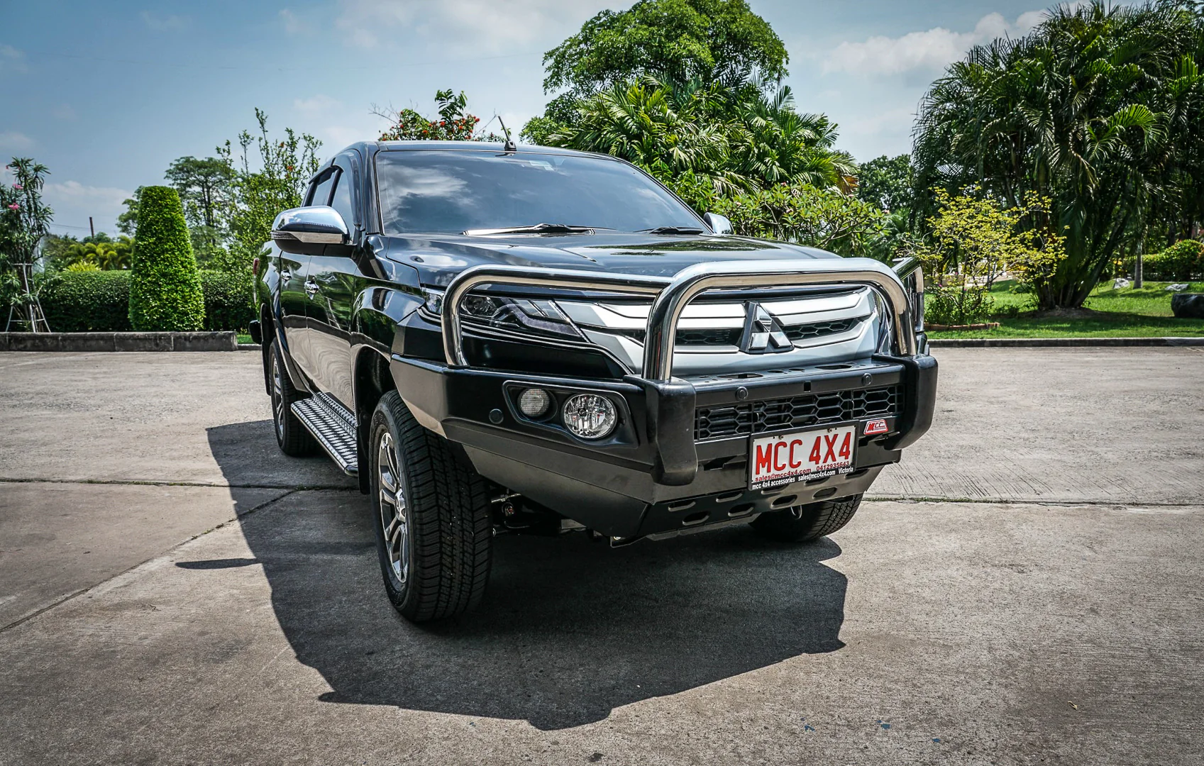Triton MR 2019-Present 707-01 Falcon Bull Bar Triple Stainless Loops Package (LED Foglight) - SKU MCC-02011-701FOGUP - Image 3