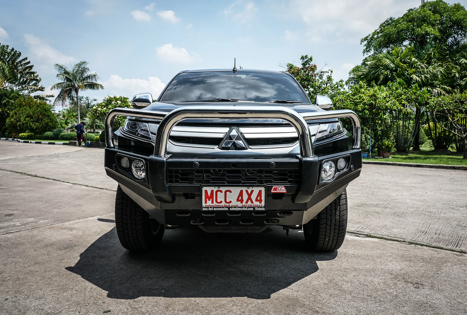 Triton MR 2019-Present 707-01 Falcon Bull Bar Triple Stainless Loops Package (LED Foglight) - SKU MCC-02011-701FOGUP - Image 4
