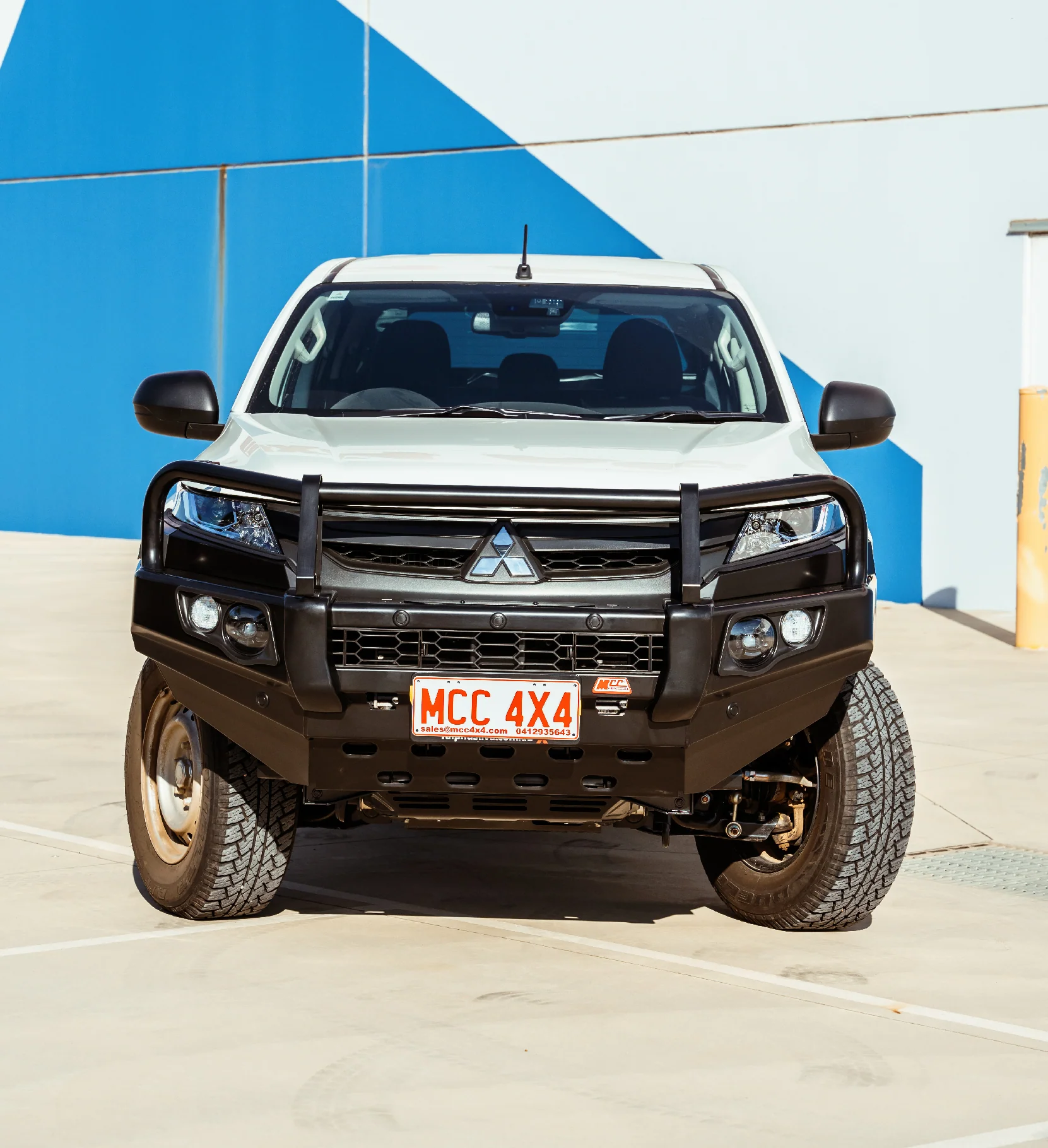 Triton MR 2019-Present 707-02 Falcon Bull Bar Black A-Frame Package (No Foglight) - SKU MCC-02011-702UP - Image 3