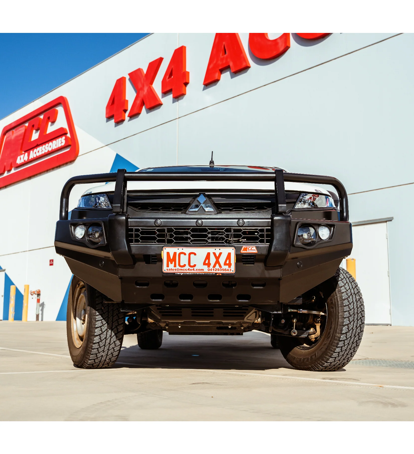 Triton MR 2019-Present 707-02 Falcon Bull Bar Black A-Frame Package (No Foglight) - SKU MCC-02011-702UP - Image 6