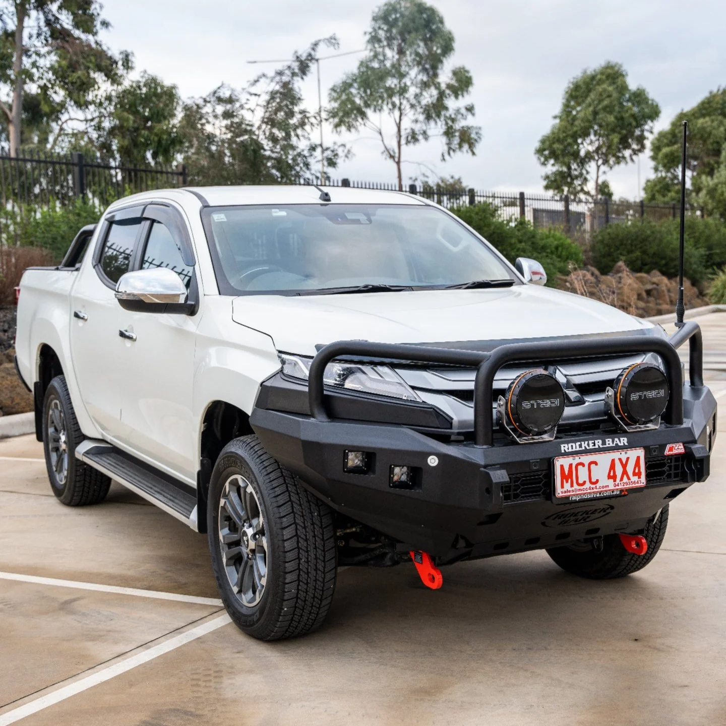 Triton MR 2019-Present 078-02SQ Rocker Bull Bar Triple Loops Package - SKU MCC-02011-7802SQ - Image 2