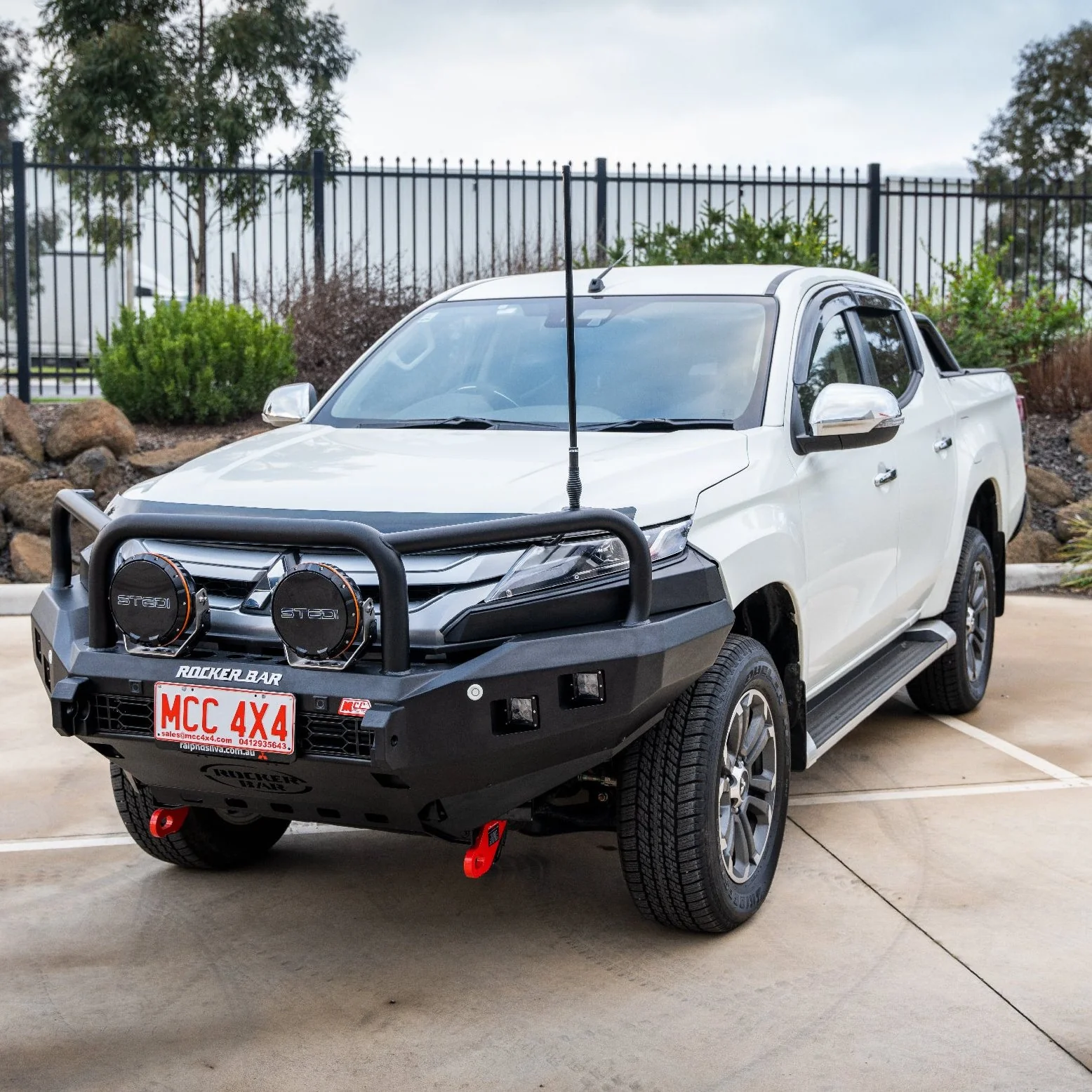 Triton MR 2019-Present 078-02SQ Rocker Bull Bar Triple Loops Package - SKU MCC-02011-7802SQ - Image 4