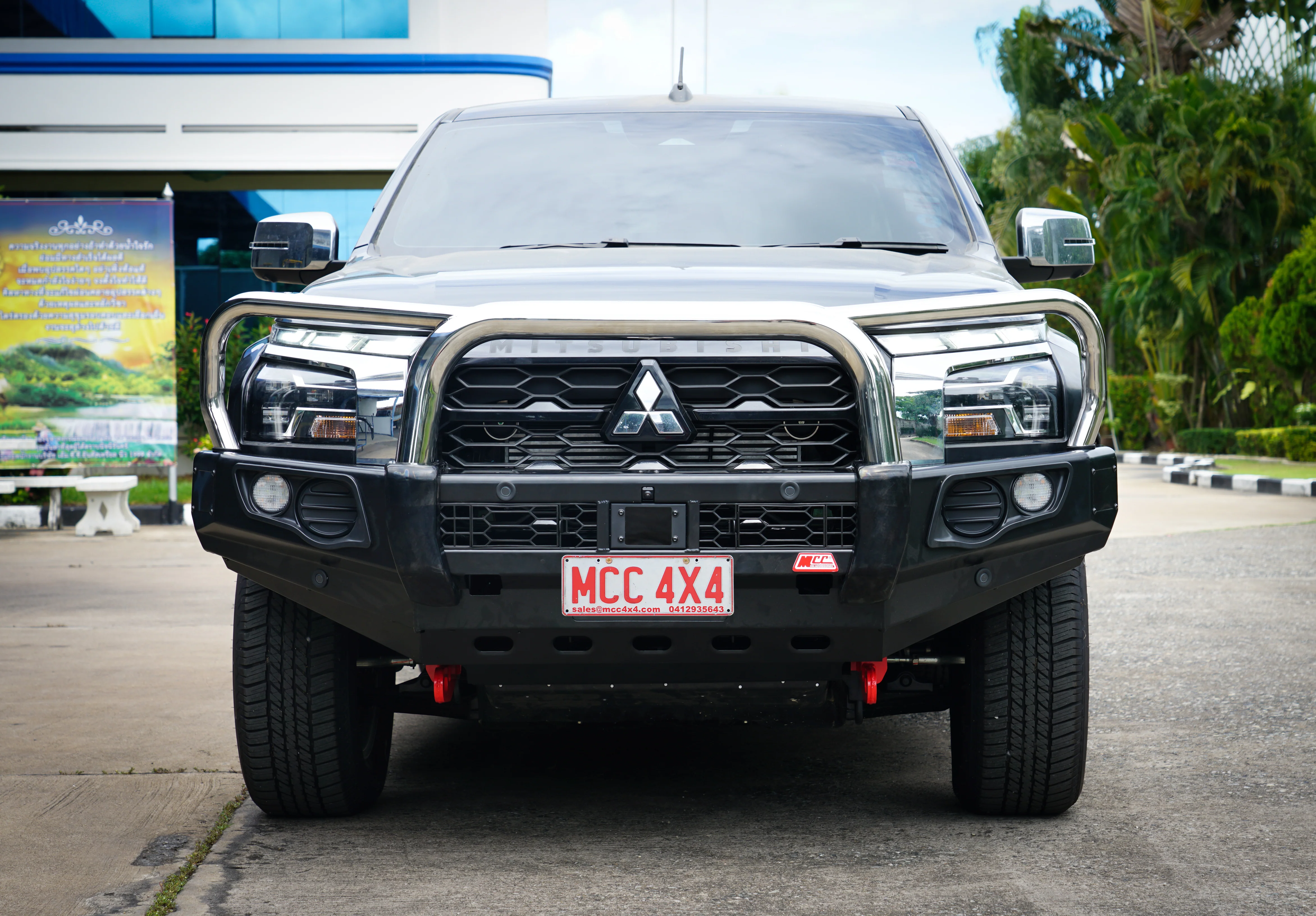 Triton MV 2024-On 707-01 Falcon Bull Bar Triple Stainless Loops Package (No Foglight) - Image 3